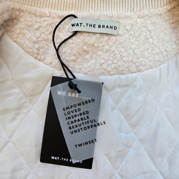 NWT Wat The Brand Insulated Sherpa Bomber Jacket - Picture 4 of 9